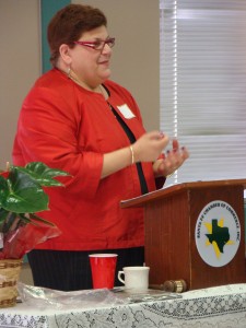 Janet Cohen speaking at Membership Meeting & Luncheon for Santa Fe, Texas, Chamber of Commerce
